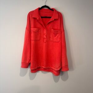 Aerie Coral Button Down Shirt